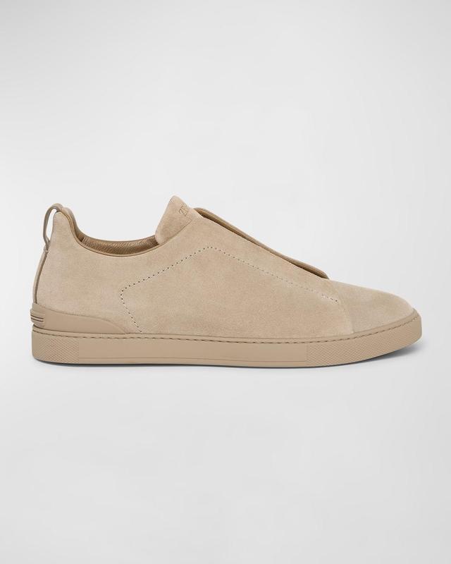 Mens Triple Stitch Suede Low-Top Sneakers Product Image