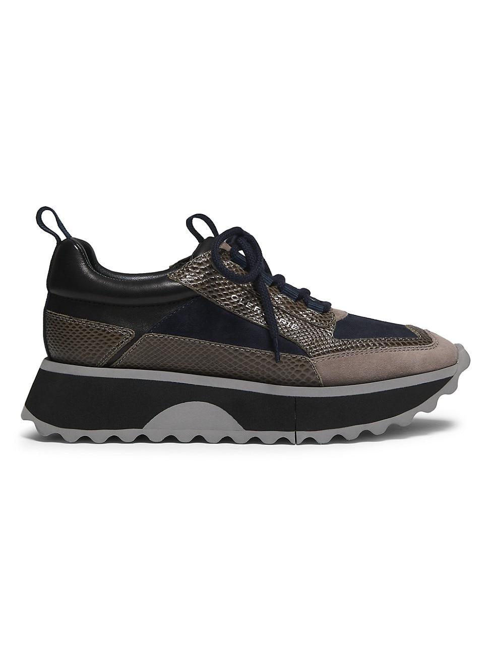 Womens Opus Leather Sneakers Product Image