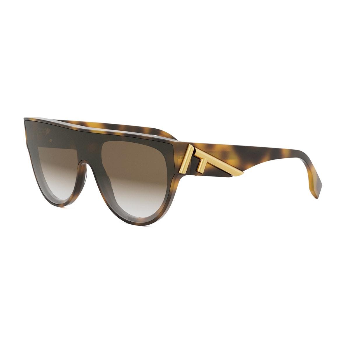 FENDI Fe40150i 53f Havana Sunglasses In Multi Product Image