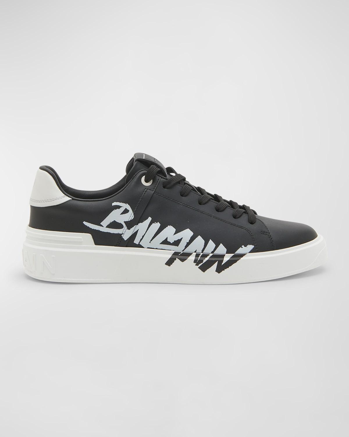 Balmain B Court Logo Print Low Top Sneaker Product Image