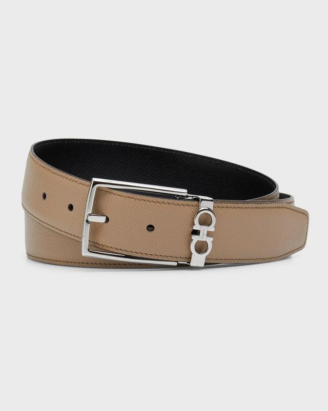 Mens Adjustable Reversible Gancini Belt Product Image