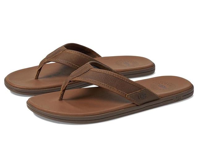 UGG Seaside Flip Leather (Luggage) Men's Shoes Product Image