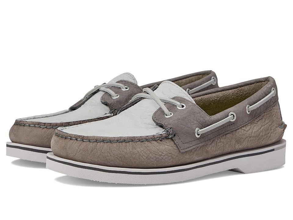 Sperry Authentic Original Double Sole Cross Lace (Grey) Men's Shoes Product Image