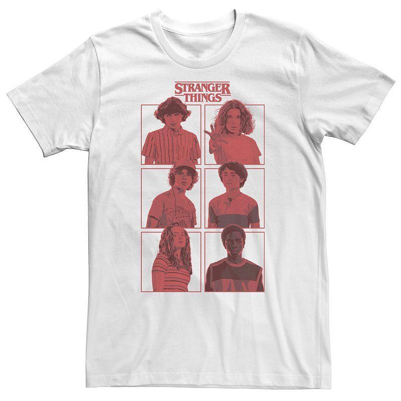 Big & Tall Stranger Things Group Shot Red Box Up Tee, Mens Product Image