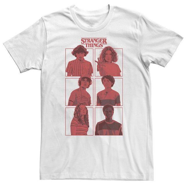 Big & Tall Stranger Things Group Shot Red Box Up Tee, Mens Product Image