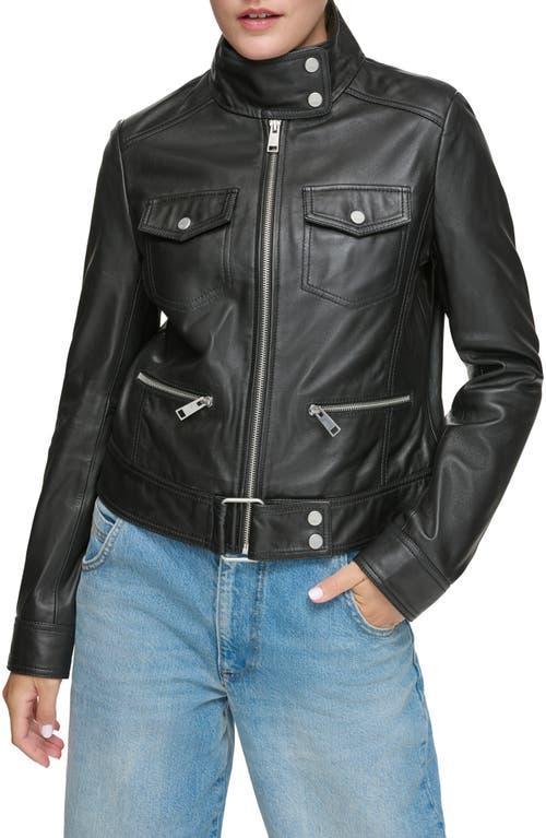 Womens Vicki Light Smooth Lamb Leather Jacket Product Image