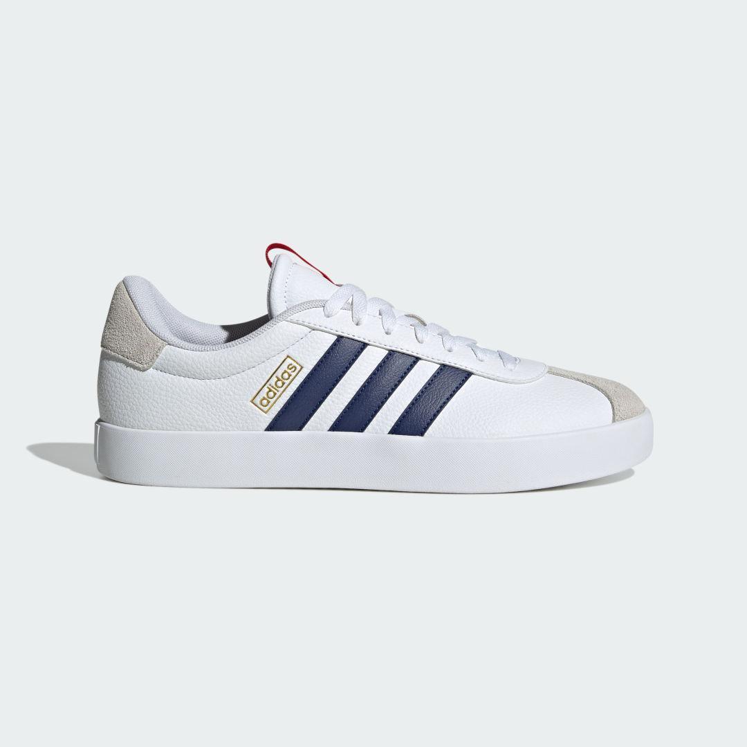 adidas VL Court 3.0 Mens Shoes White Blue Red Product Image