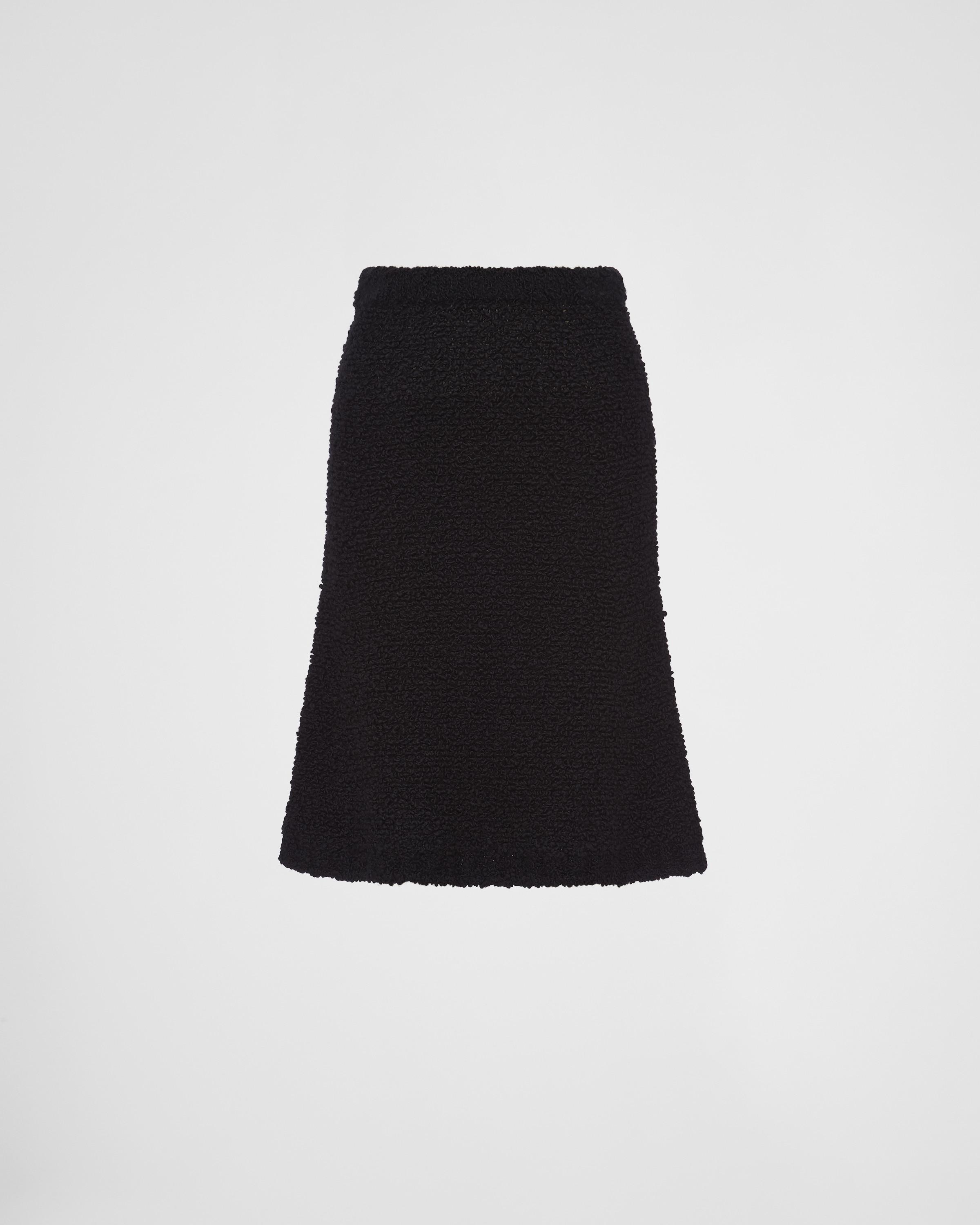 Bouclé mohair knit skirt product image