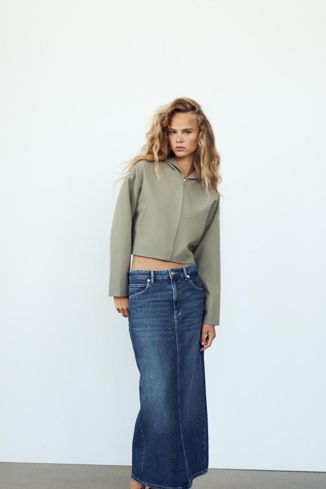 TRF MID-RISE LONG DENIM SKIRT Product Image