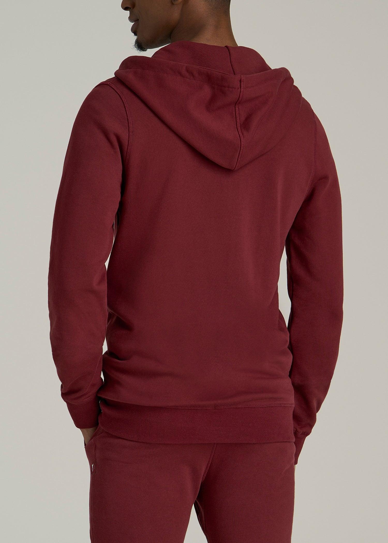 Wearever 2.0 French Terry Full-Zip Hoodie for Tall Men in Red Ochre Male Product Image