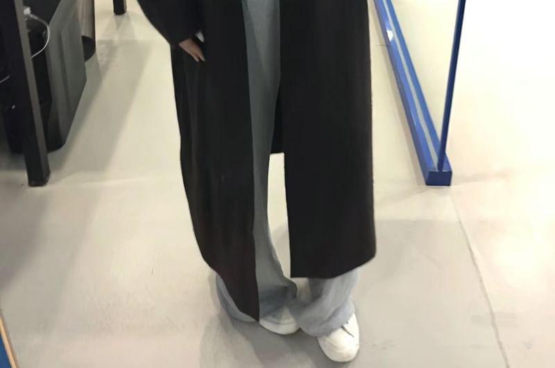 High Waist Plain Wide Leg Sweatpants Product Image