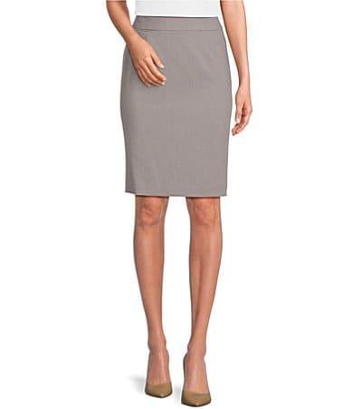 Calvin Klein High Rise Luxe Stretch Pencil Skirt Product Image