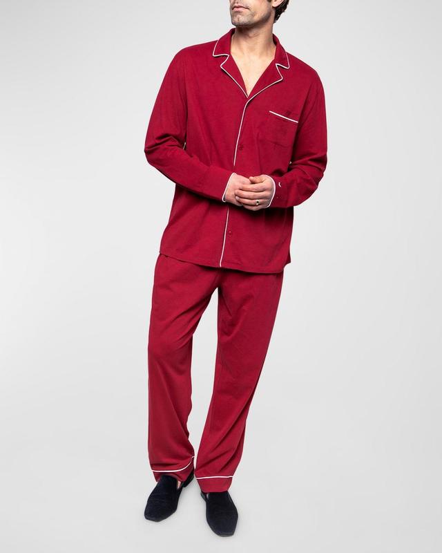 Mens Pima Knitted Cottom Pajamas Product Image