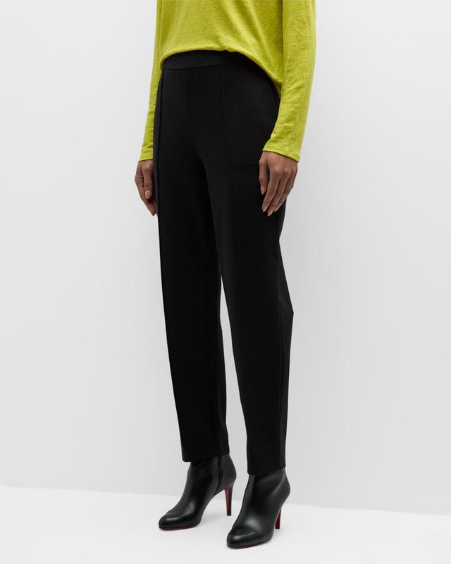 Tapered Pintuck Flex Ponte Ankle Pants Product Image