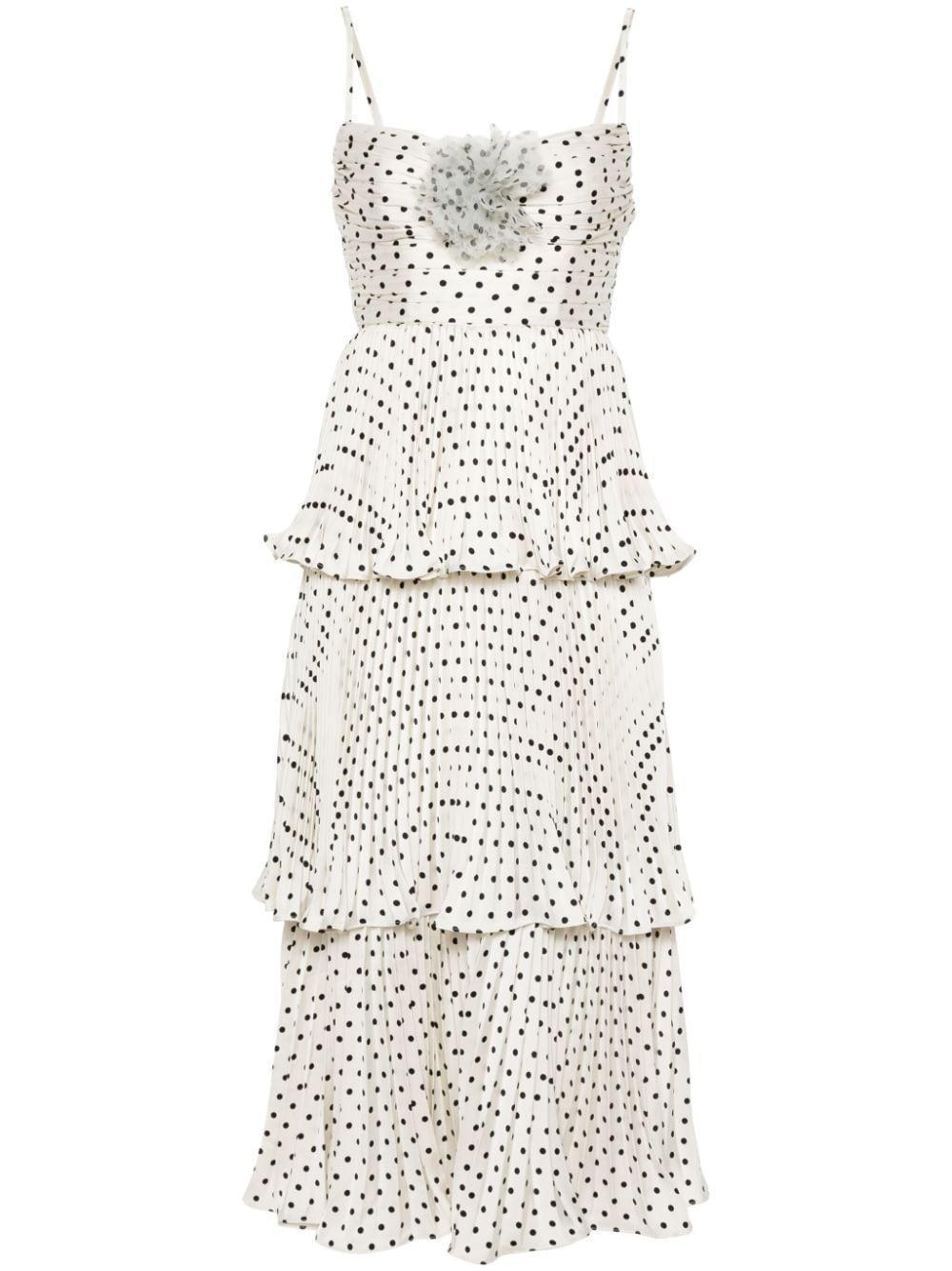 Tiered Broderie Anglaise Cotton-voile Midi Dress In White Product Image