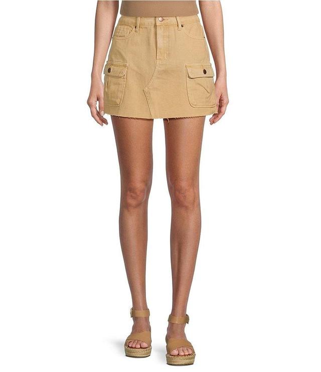 Blu Pepper Cargo Raw Hem Mini Skirt Product Image