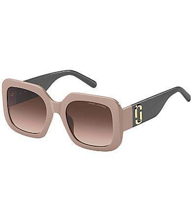 Womens 53MM Square Colorblocked Sunglasses Product Image