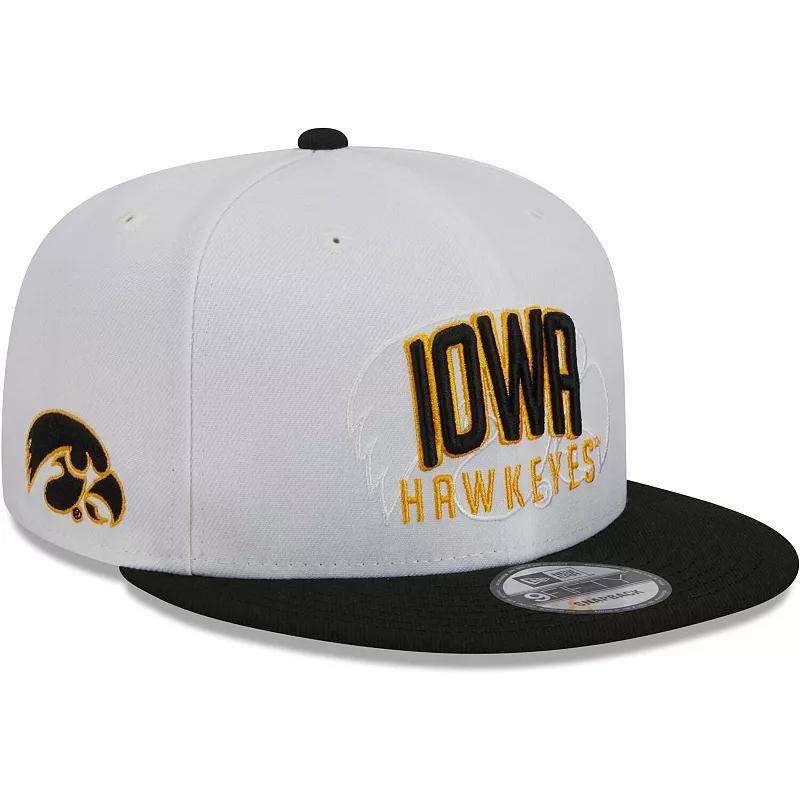 Mens New Era /Black Iowa Hawkeyes Two-Tone Layer 9FIFTY Snapback Hat Product Image