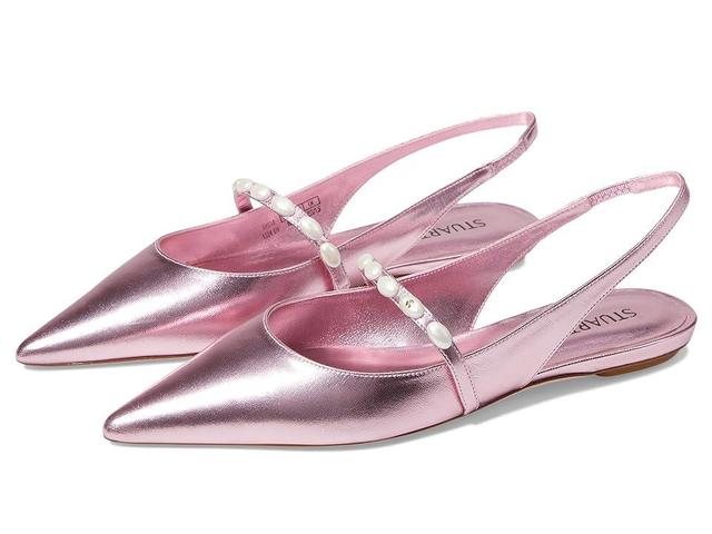 Stuart Weitzman Emlia Pearlita Slingback Flat (Cotton Candy) Women's Flat Shoes Product Image