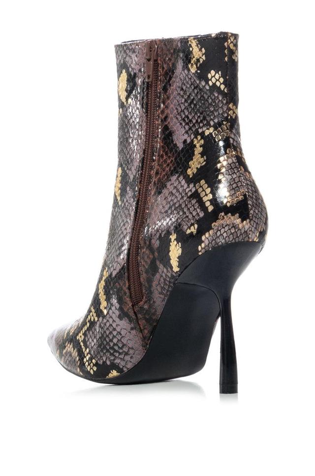 AZALEA WANG ALCMENE SNAKESKIN BOOTIE IN MULTI Product Image