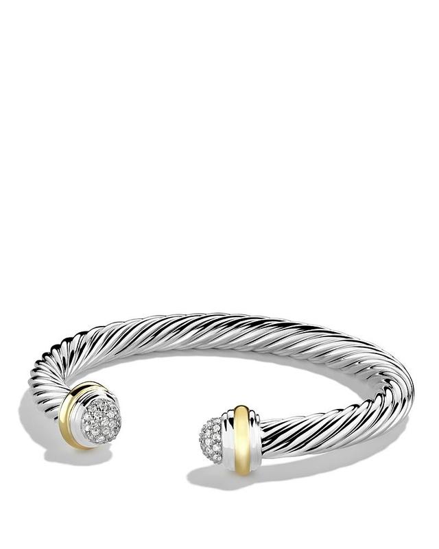 David Yurman Cable Classics Bracelet with Diamonds and Gold Product Image