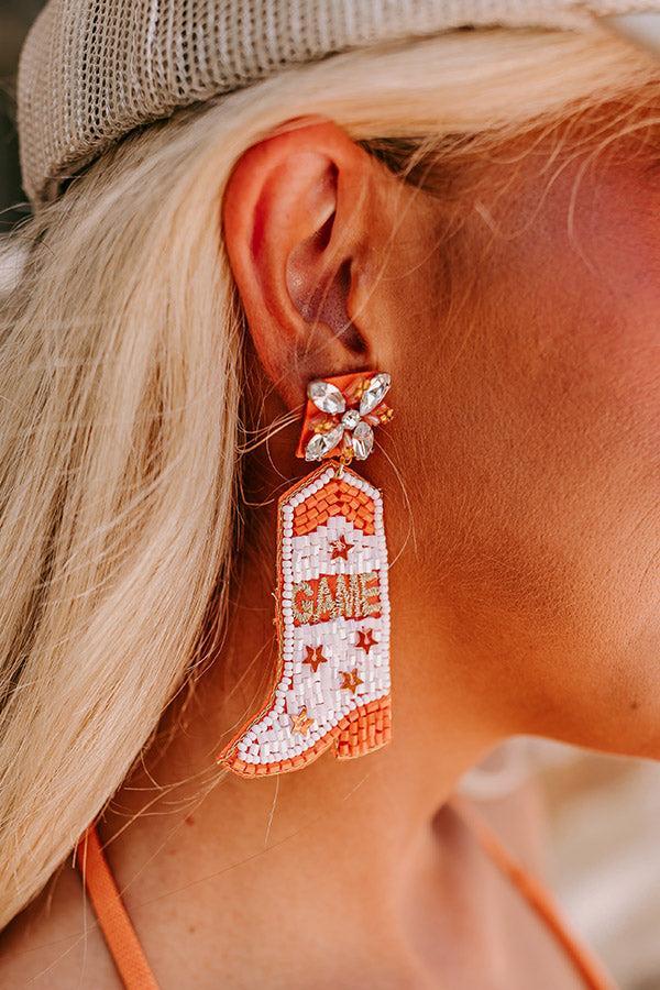 Game Day Down South Earrings In White Product Image