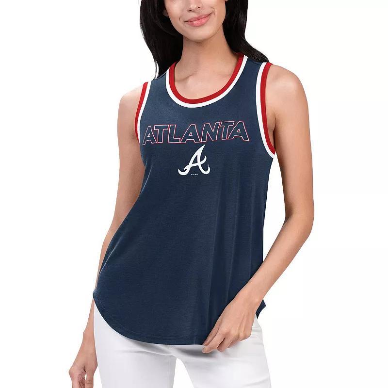 G-iii 4Her by Carl Banks Womens Navy Atlanta Braves Strategy Tank Top - Navy Product Image