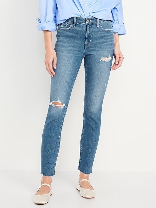 High-Waisted Rockstar Super-Skinny Jeans Product Image