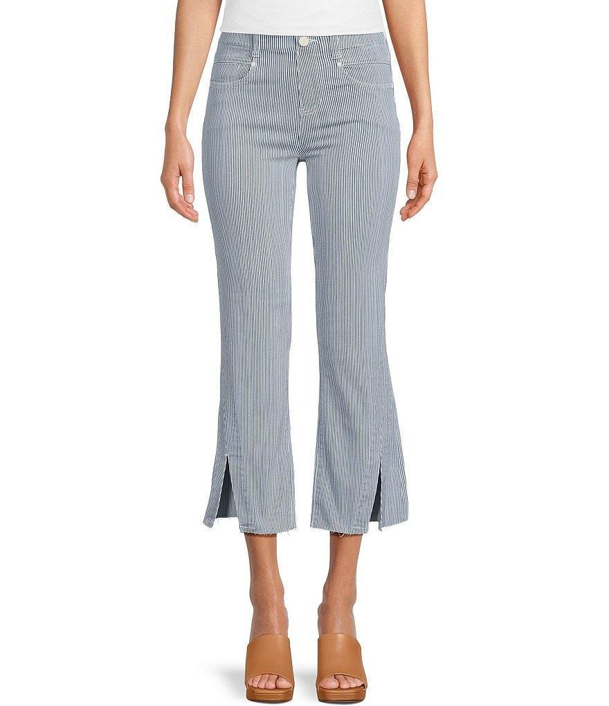 Liverpool Los Angeles Crop Flare Mid Rise Stripe Jeans Product Image