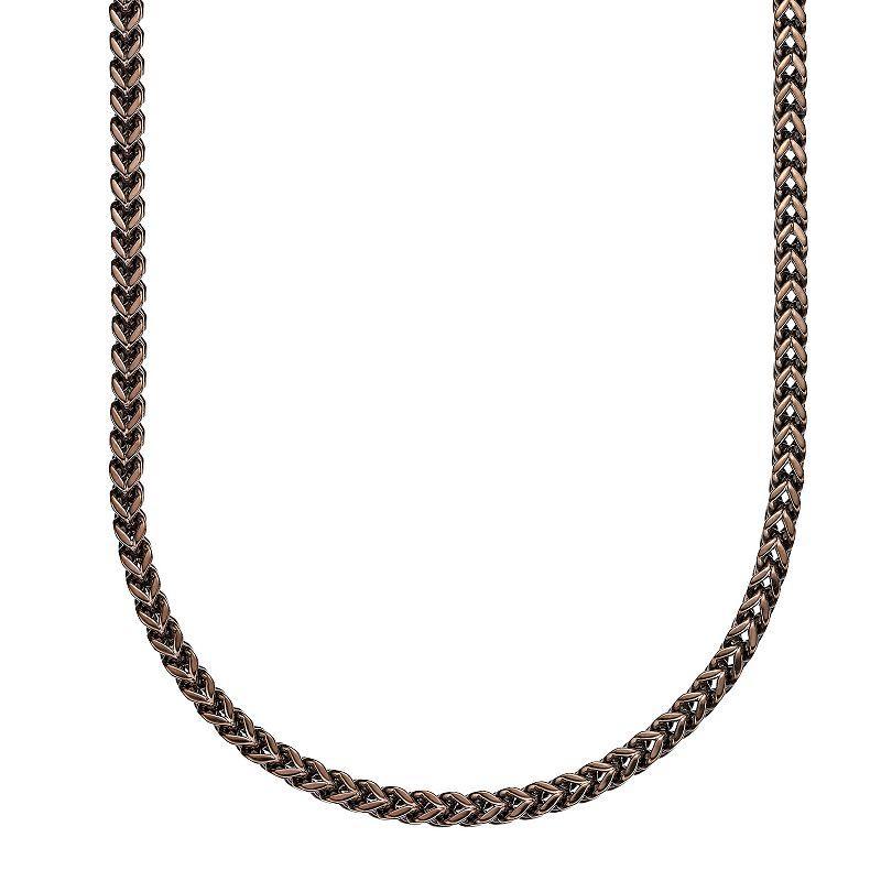 LYNX Mens Brown Ion Plated Stainless Steel 6 mm Foxtail Chain Necklace Product Image