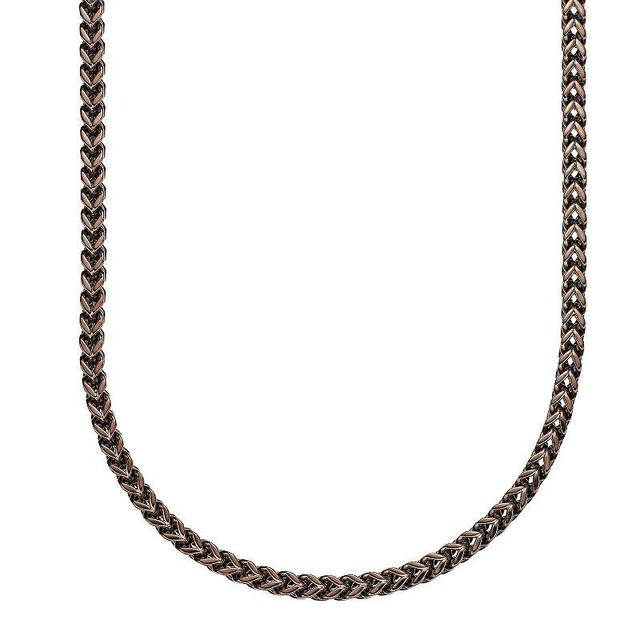 LYNX Mens Brown Ion Plated Stainless Steel 6 mm Foxtail Chain Necklace Product Image