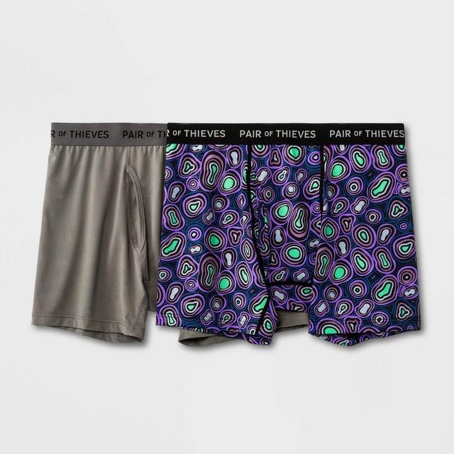 Pair of Thieves Mens Super Fit Boxer Briefs 2pk - Purple Amoeba Product Image