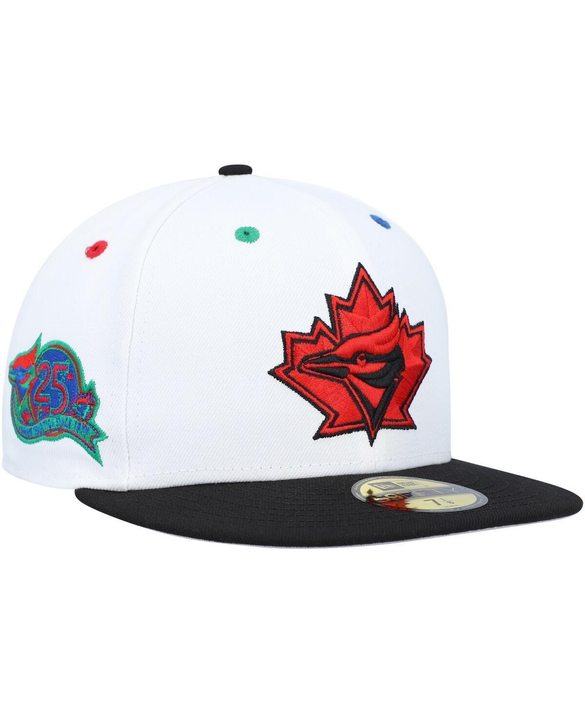 Mens New Era White Toronto Blue Jays 25th Anniversary Primary Eye 59FIFTY Fitted Hat - White Product Image