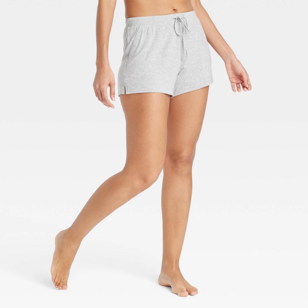 Womens Cloud Knit Pajama Shorts - Auden Heathered Gray L Product Image