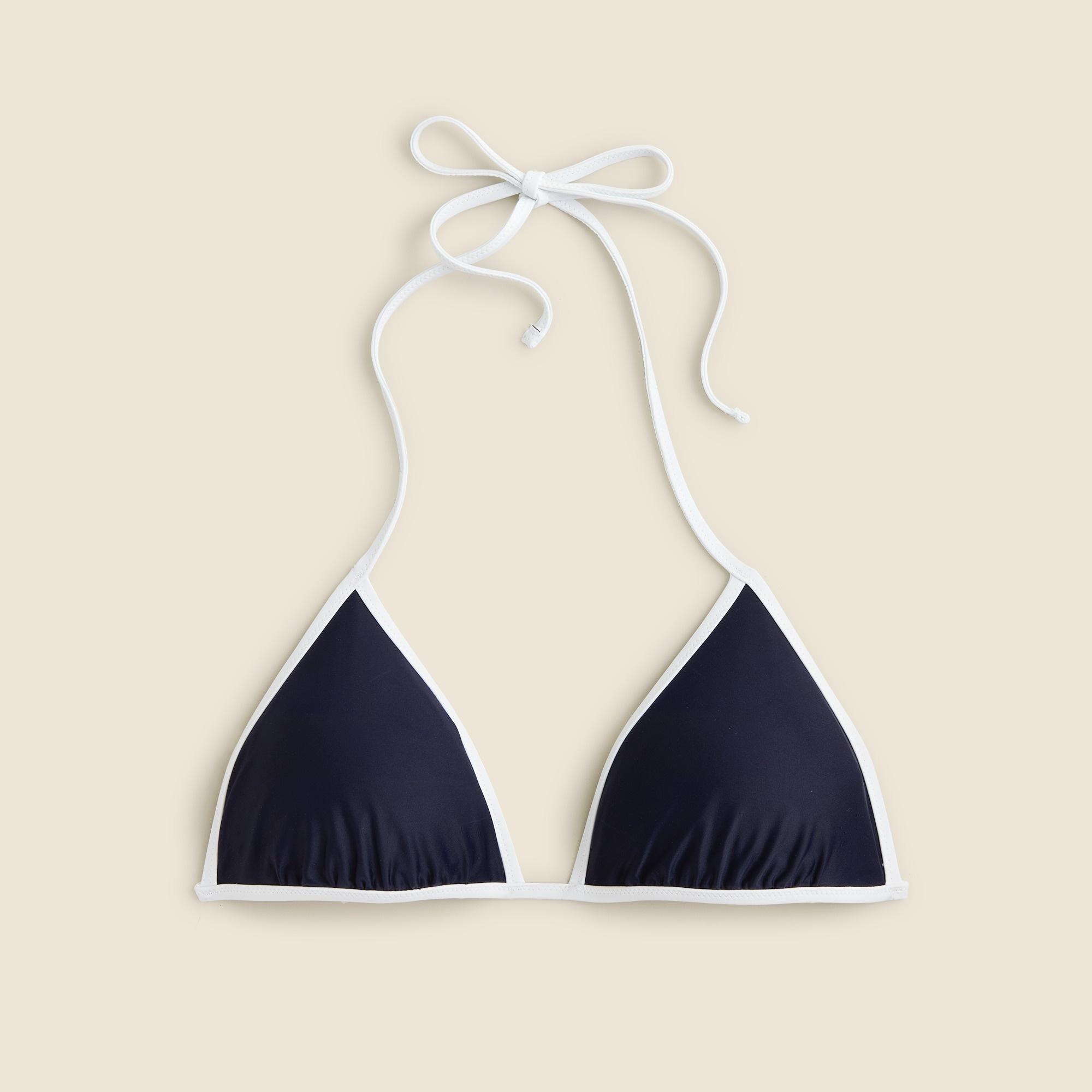 String bikini top with contrast trim Product Image