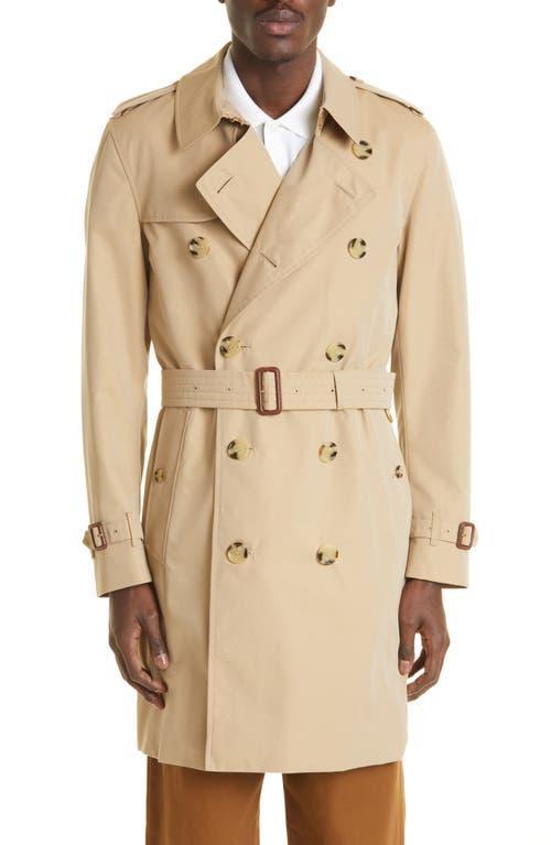 burberry The Kensington Mid Cotton Gabardine Trench Coat Product Image