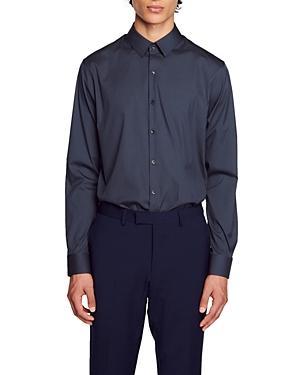 Mens Fitted Stretch Cotton Shirt Product Image