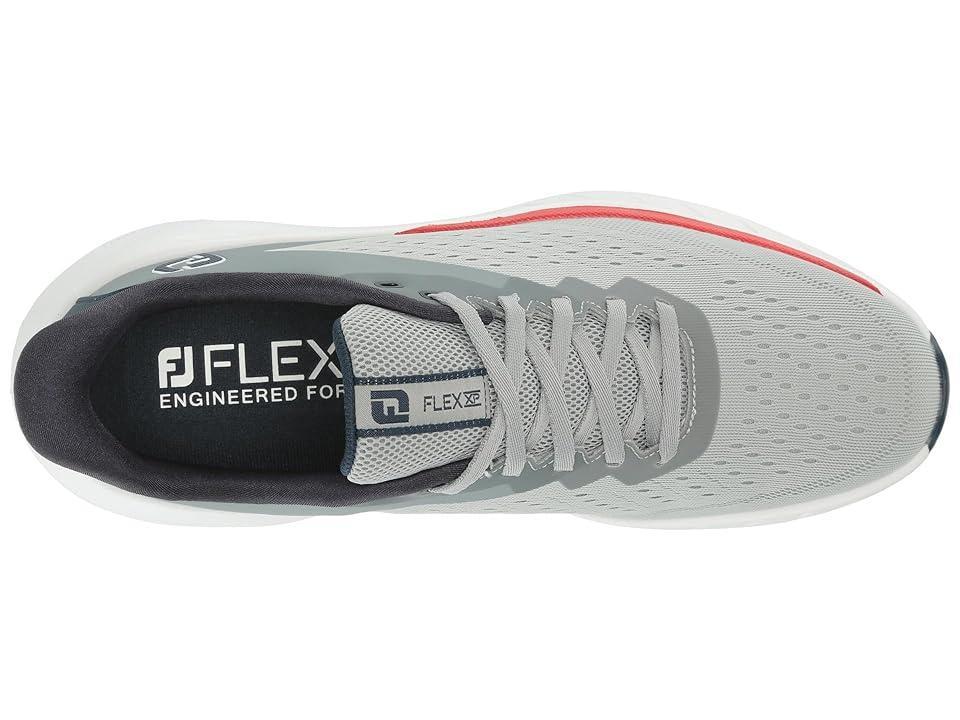 FootJoy FJ Flex XP Golf Shoes (Grey/Red) Men's Golf Shoes Product Image