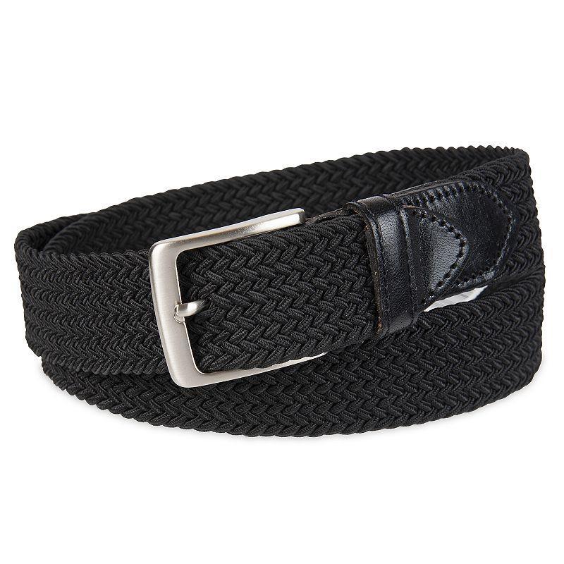 Mens Dockers Big & Tall Leather Casual Mens Belt Black Product Image