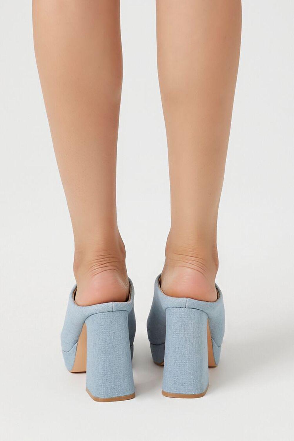 Denim Platform Chunky Heels | Forever 21 Product Image