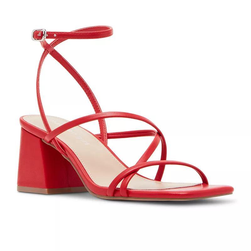 madden girl Jazzy Strappy Block Heel Womens Sandals Product Image