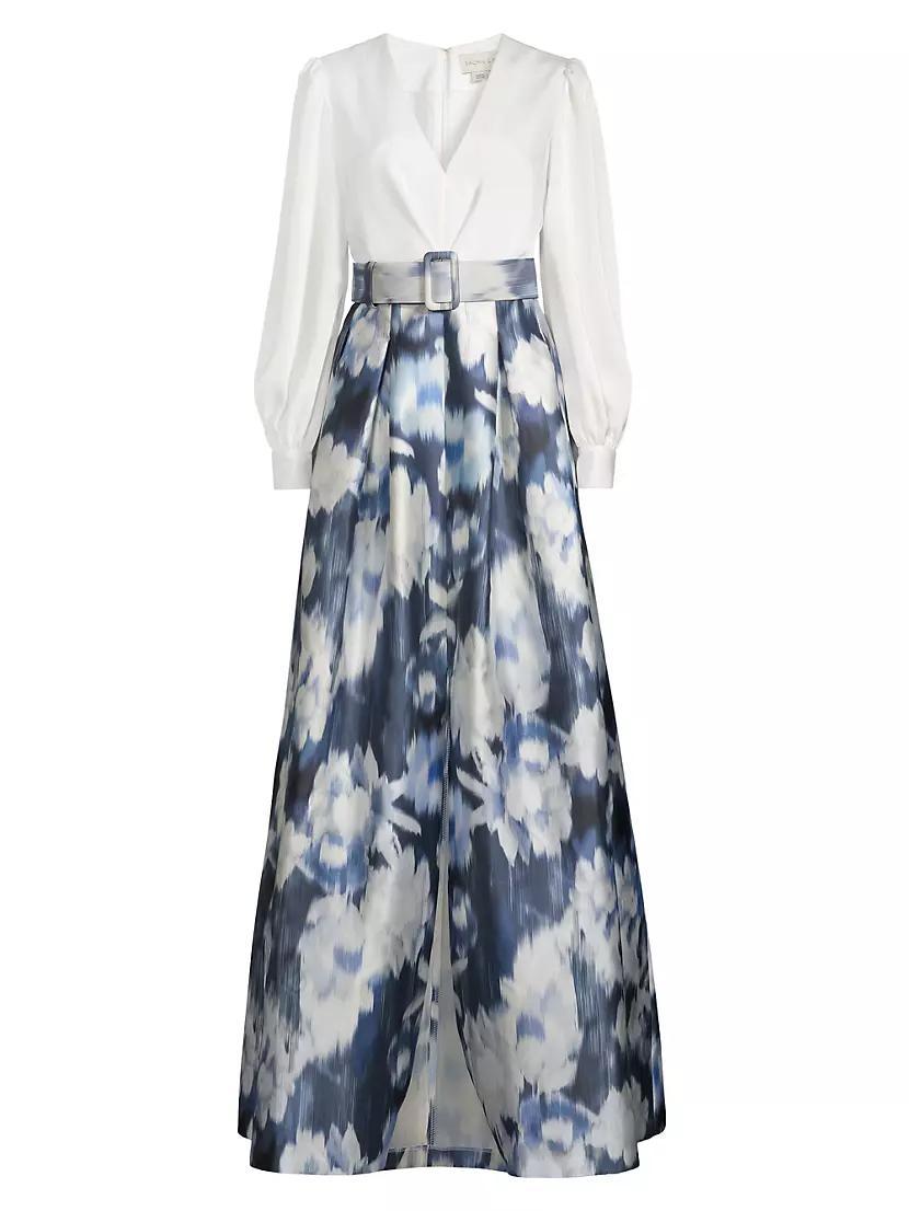 Womens Zoe Belted Floral Gown Product Image