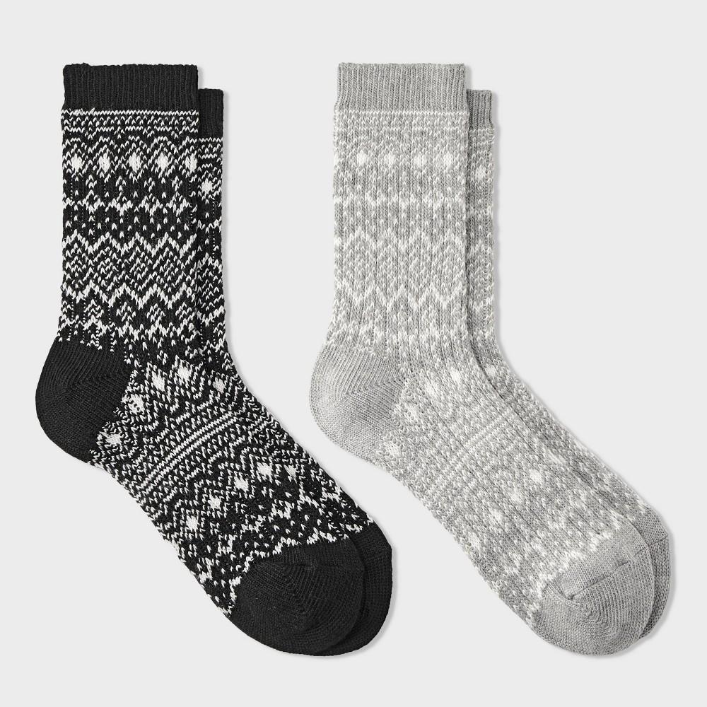 Womens Midweight Snowfall Fair Isle 2pk Boot Socks - All In Motion 4-10 Product Image