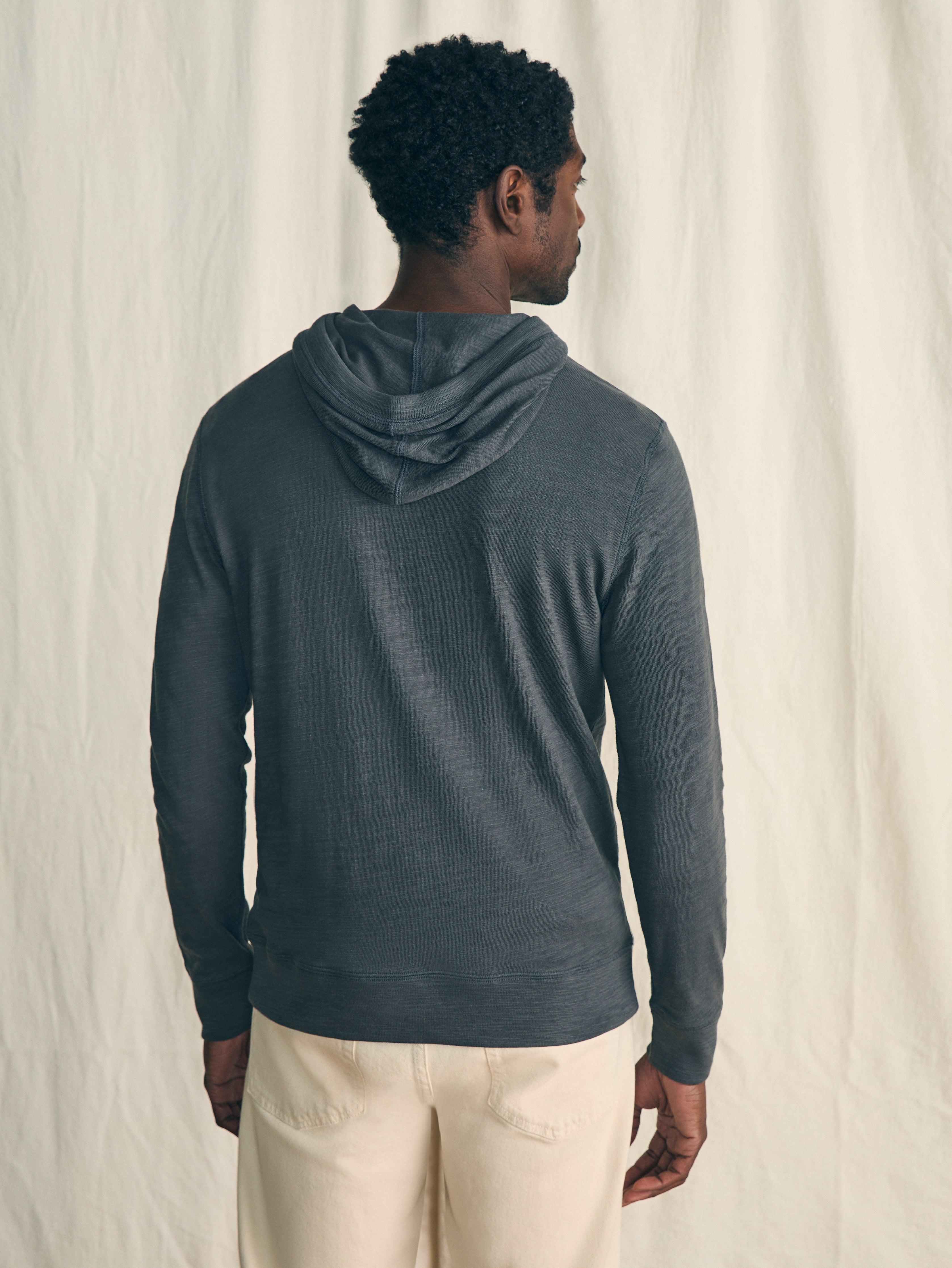 Sunwashed Slub Hoodie - Graphite Male Product Image