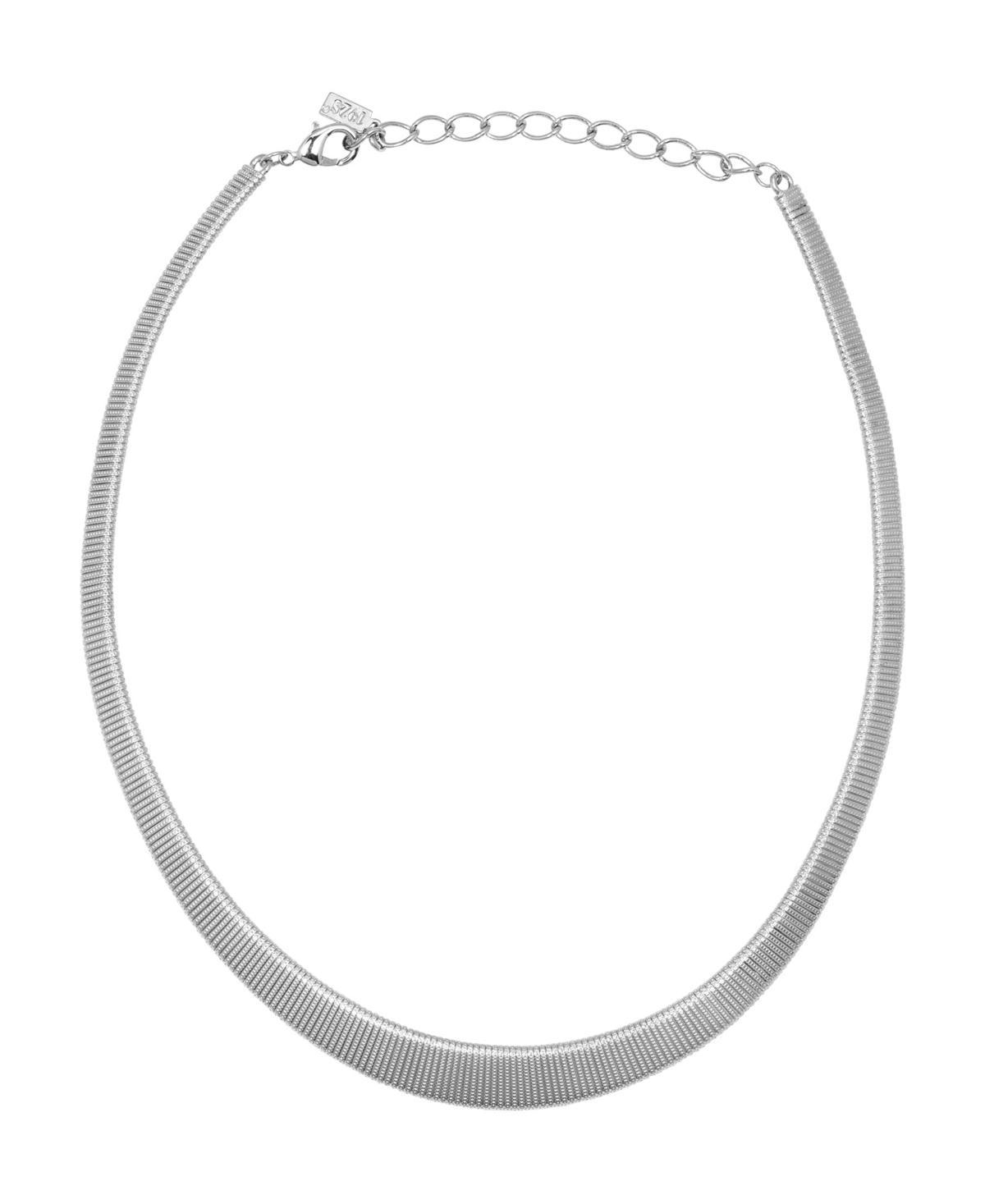 1928 Omega Mesh Collar Necklace, Womens, Silver Product Image