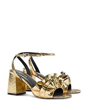 Larroude Womens Selena Ruffle High Heel Sandals Product Image