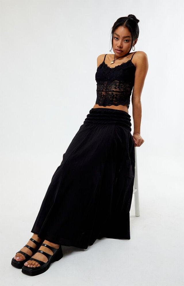 Women's Cotton Tiered Maxi Skirt - Product Image