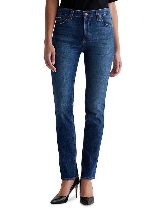 Womens Mari High-Rise Straight-Leg Jeans Product Image