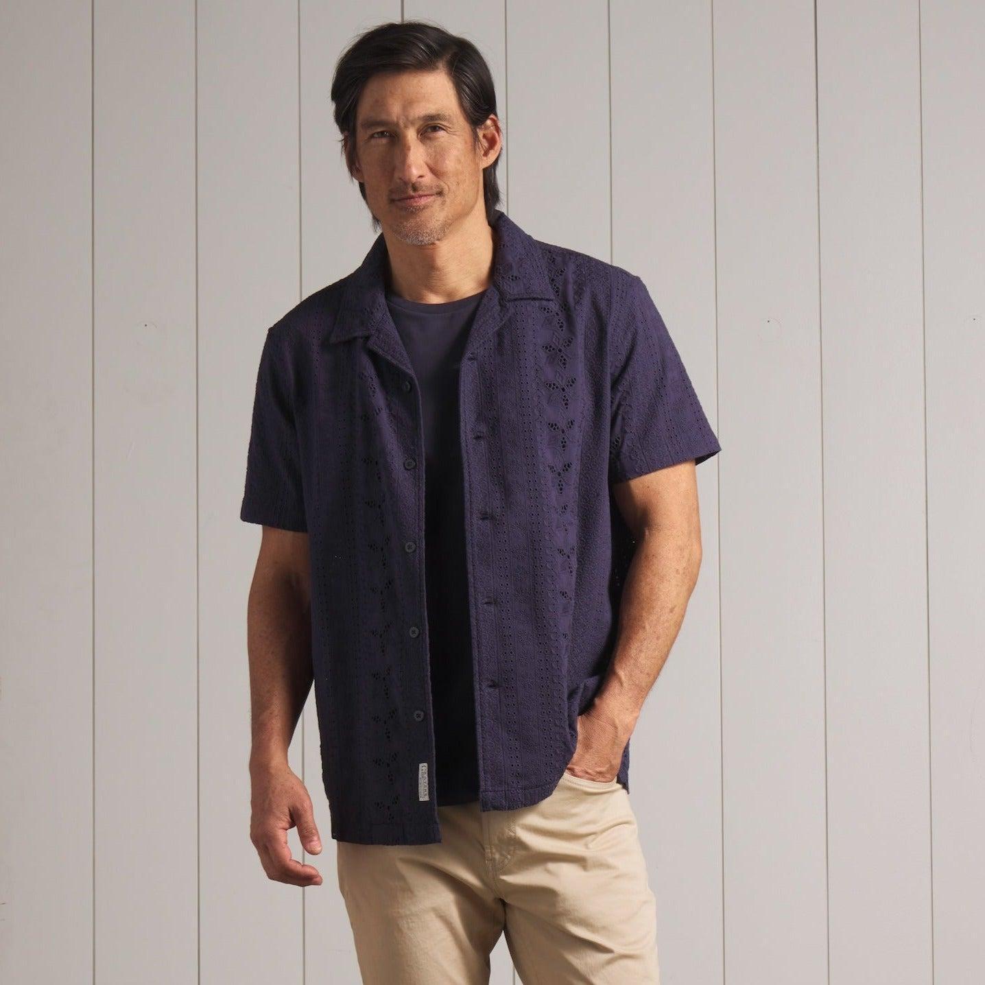 The Resort Embroidered Shirt - Graphite Product Image