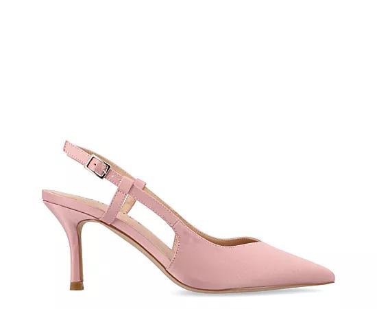 Journee Collection Knightly Womens Slingback Heels Pink Product Image